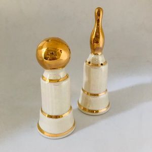 Vintage Bowling Pin + Ball Salt & Pepper Shakers